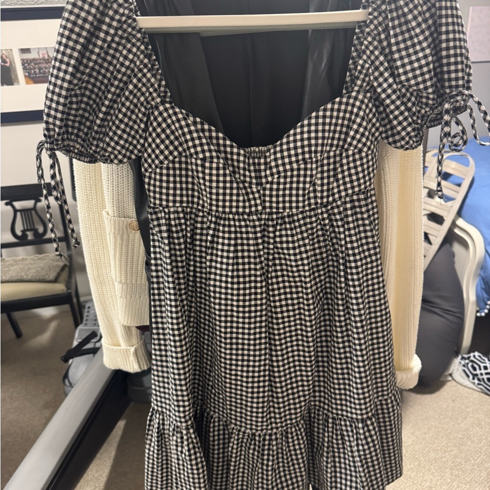The Impeccable Pig Monochrome Gingham Skirt